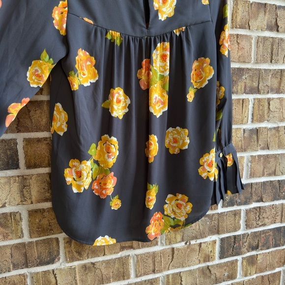 LOFT Blue Boxy Blouse with Cuffed 3/4 Sleeves - Picture 9 of 9